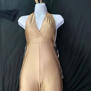 Sexy Satin Halter Jumpsuit